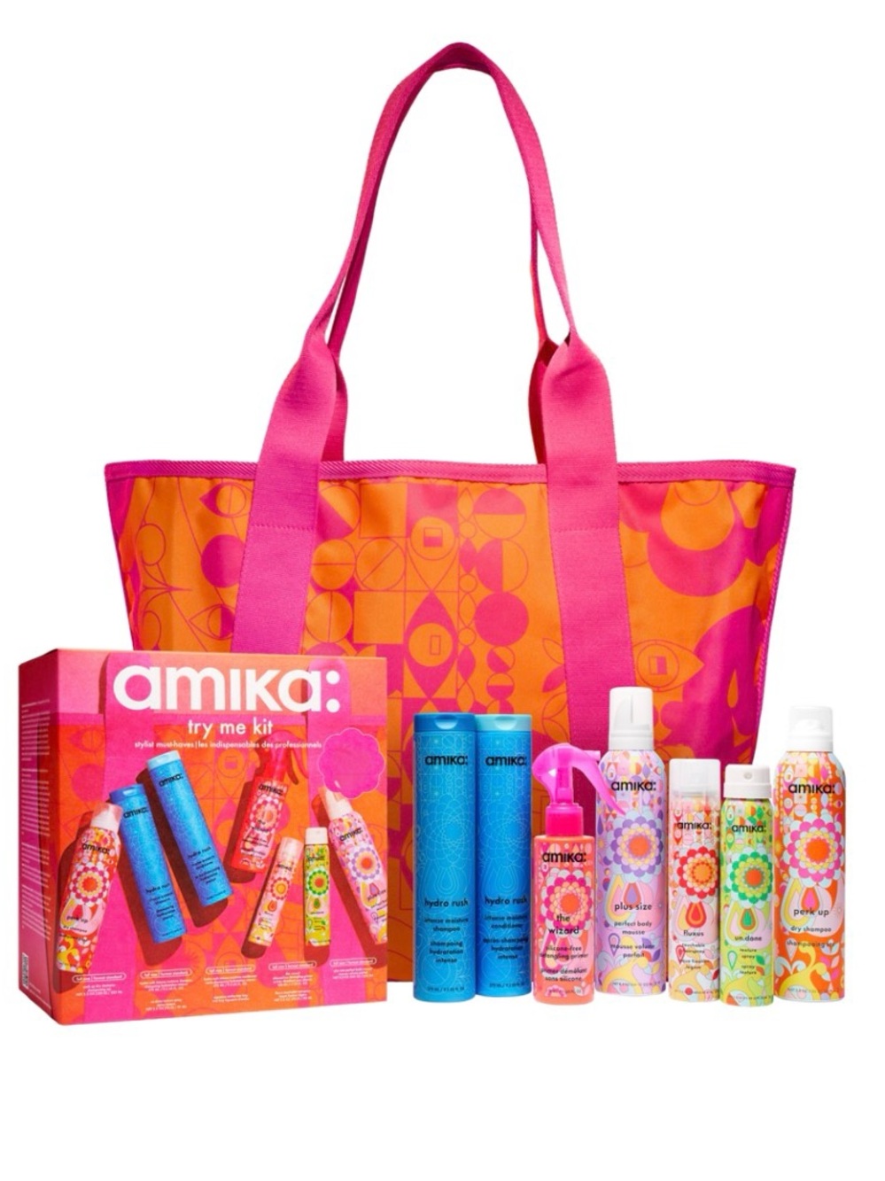 Amika Try Me Kit Full Size Brand New Sealed